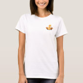Grappig T-shirt met speelse eend - aangepaste teks (Voorkant)
