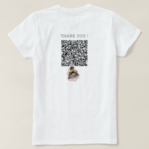 Grappig T-shirt met speelse struisvogel en QR-code