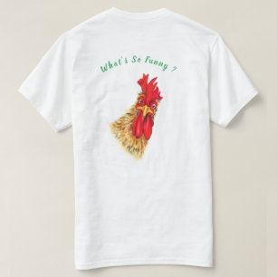Grappig T-Shirt met Verrassde Haan - Aangepaste Te