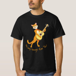 Grappig T-shirt met zingende kat