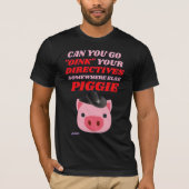 grappig T-shirt "OINK PIGGIE" (Voorkant)
