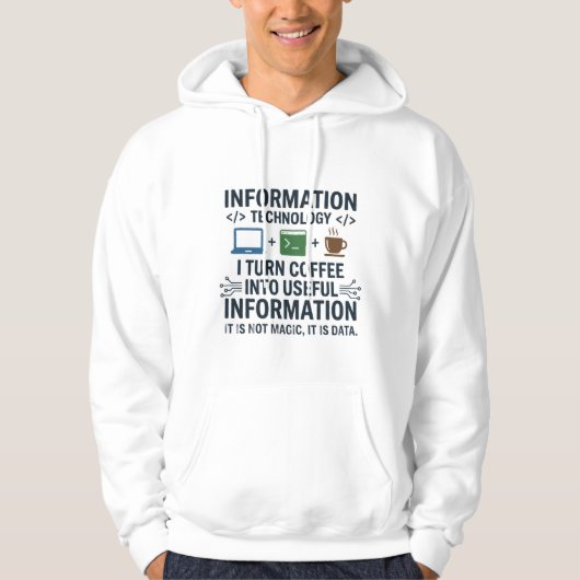 Grappig T-shirt over informatica - Eet Slaap Codee (Voorkant)