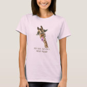 Grappig T-shirt Speelse Giraffe Smile - Aangepaste (Voorkant)