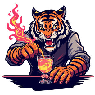 Grappig T-shirt voor Bartender met Tijger Cadeau