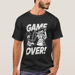Grappig T-shirt voor Bruidegom 'Game Over' voor Ba
