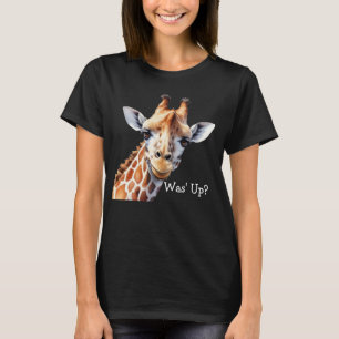 Grappig T-shirt voor Giraffe-liefhebbers, Was' Up?
