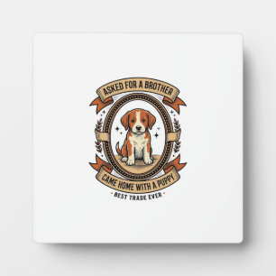 Grappig T-shirt voor honden gevraagd voor broer kr Fotoplaat