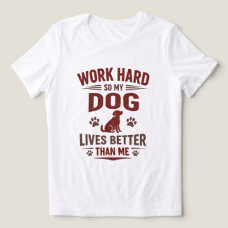 Grappig T-Shirt voor hondenliefhebbers Ik werk har