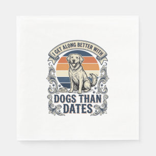 Grappig T-Shirt Voor Hondenliefhebbers Vintage Gra Servet
