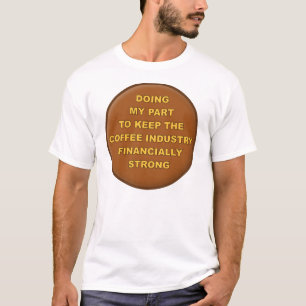 Grappig T-shirt voor koffie supporters