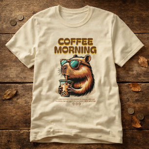 Grappig T-shirt voor koffiedrinkers 's ochtends
