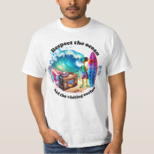 Grappig T-shirt voor mannen surfers