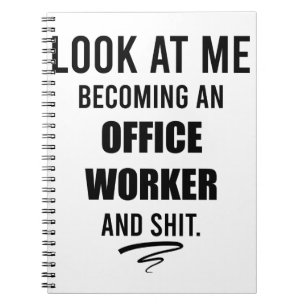 Grappig T-Shirt voor Postmedewerker Kantoorfeestje Notitieboek
