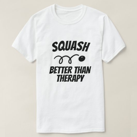 Grappig t-shirt voor squashspelers of coach (Design voorkant)