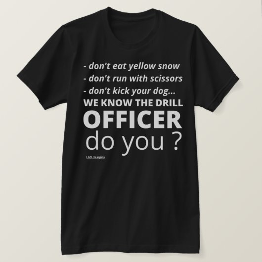 grappig T-shirt "WE WETEN DE DRILL" (Design voorkant)