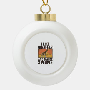 Grappig T-shirtontwerp met vintage gravure voor gi Keramische Bal Ornament