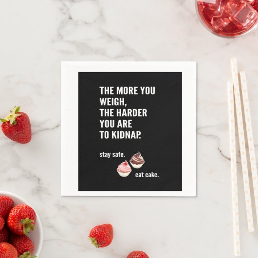 Grappig: taart papieren servetten. Cupcake Humor. Servetten (Insitu)