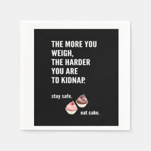 Grappig: taart papieren servetten. Cupcake Humor. Servetten