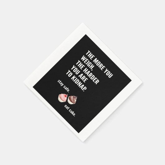 Grappig: taart papieren servetten. Cupcake Humor. Servetten (Hoek)