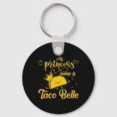 Grappig Taco Shirt Prinses naam is Taco Belle Food Sleutelhanger (Voorkant)