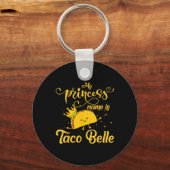 Grappig Taco Shirt Prinses naam is Taco Belle Food Sleutelhanger (Voorkant)