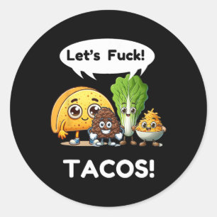 Grappig Tacoshemd. Cinco De Mayo1 Ronde Sticker