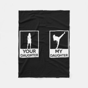 Grappig Taekwondo Mam Pap Martial Arts Karate-meis Fleece Deken