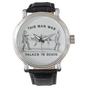 Grappig "Talked to Death"  kunst Introvert Joke Horloge