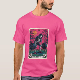 Grappig Tarot Kaart Deadlifts Gym Workout Occult L T-shirt