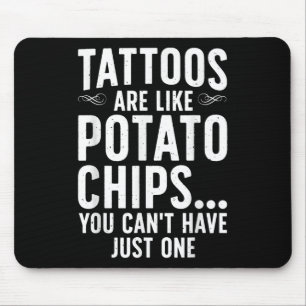Grappig Tattoo Ontwerp voor Mannen Vrouwen Tatoeëe Muismat