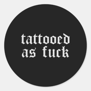 Grappig Tattoo Shirten voor mannen Vrouwen Gift Ge Ronde Sticker