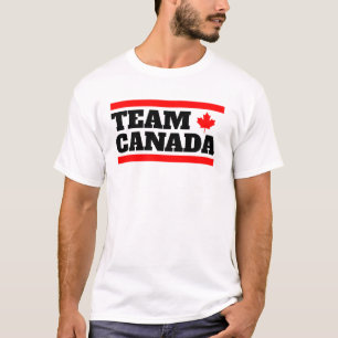 Grappig Team Canada Squad Esdoornblad Canadese Vla T-shirt