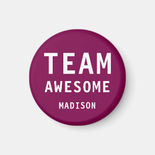 Grappig Team Geweldige Wijn Rood Gepersonaliseerde Magneet
