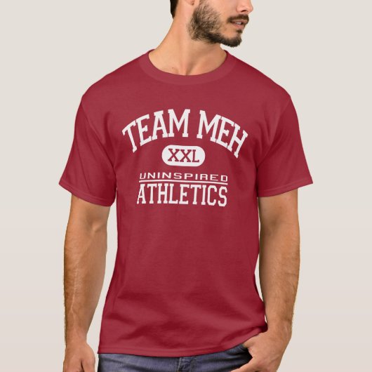 Grappig team "MEH!" T-shirt (Voorkant)