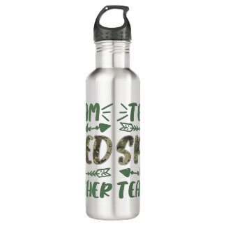 Grappig team snelheid leraar camo leraar student t waterfles 