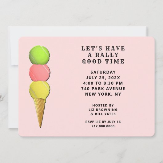 Grappig Tennis Feest Kaart (Voorkant)