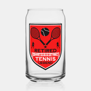 Grappig tennis speler accessoire cadeau blikvorm glas