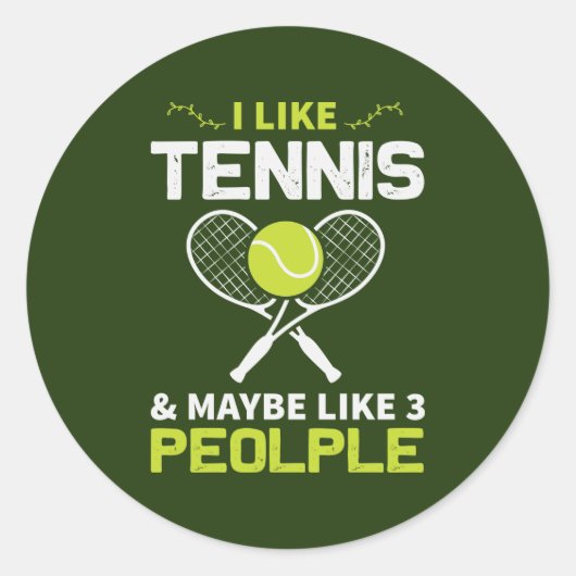 grappig Tennis sport woord kunst Square Sticker (Voorkant)