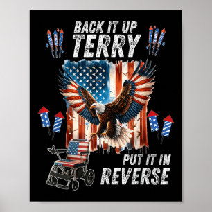 Grappig, Terry achteruit, zet hem in zijn achterui Poster