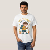 Grappig Terug naar School Cartoon T-shirt - Studen (Voorkant volledig)