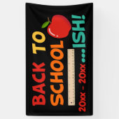 Grappig terug naar school, lekker! 2025-2026 spandoek (Verticaal)