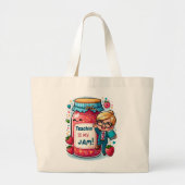 Grappig Terug naar school Leraar Pun Grote Tote Bag (Voorkant)