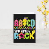 Grappig Terug naar School Lightning Bolt 3e klas R Kaart (Gele Bloem)