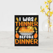 Grappig Thanksgiving dat ik zat voor de avondval Kaart (Gele Bloem)