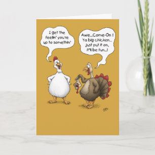 Grappig Thanksgiving Grote kip Feestdagen Kaart