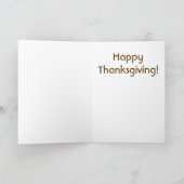 Grappig Thanksgiving Turkije Pun Feestdagen Kaart (Binnen)
