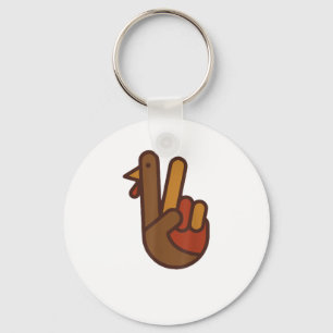 Grappig Thanksgiving Turkije, Vredesteken Sleutelhanger