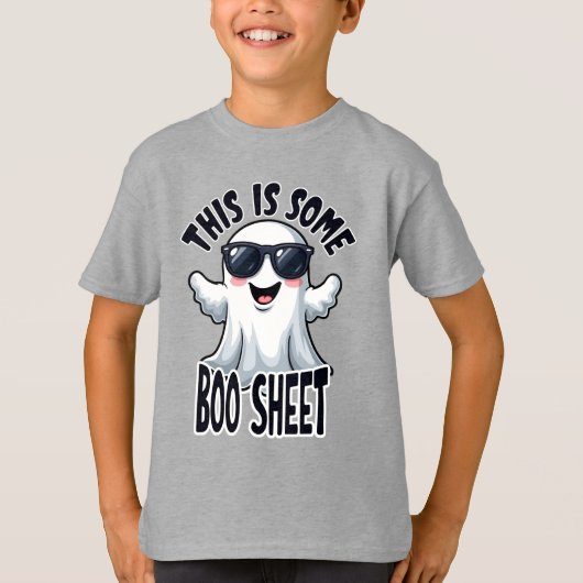 Grappig 'This Is Some Boo Sheet' Cool Ghost Hallow T-shirt (Voorkant)