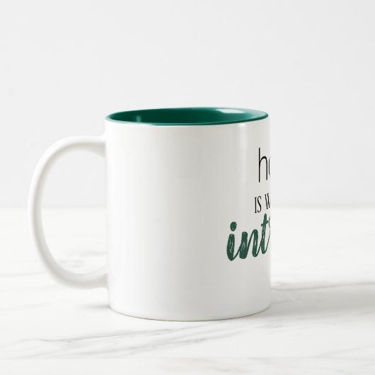 Grappig "Thuis is waar de Introvert is" Quote Mok (Links)
