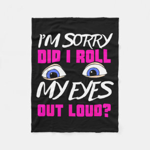 Grappig tiener cadeau oog rollende brutale humor s fleece deken